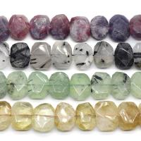 Natural Quartz Jewelry Beads, irregular, polished, DIY & different materials for choice & faceted, more colors for choice, Approx 25PCs/Strand, Sold Per Approx 15.7 Inch Strand