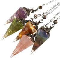 Brass Pendulum, with Resin, fashion jewelry & Unisex, more colors for choice, nickel, lead & cadmium free, 20x43x17mm,8x17x8mm,2.5mm, Sold Per 8 Inch Strand