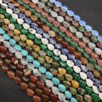 Mixed Gemstone Beads, Teardrop, polished, DIY & different materials for choice, more colors for choice, 13x18x6mm, Sold By Strand
