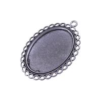 Tibetan Style Pendant Cabochon Setting, fashion jewelry, more colors for choice, 100PCs/Lot, Sold By Lot