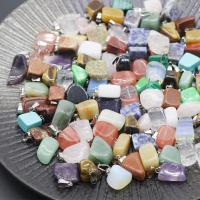 Gemstone Pendants Jewelry, Quartz, irregular, DIY, more colors for choice, 20mm, Sold By PC