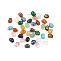 Natural Gemstone Cabochons, Oval, polished, DIY & different materials for choice, more colors for choice, 6x8mm, Sold By PC