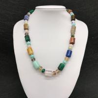 Natural Gemstone Necklace, Natural Stone, polished, different styles for choice & for woman, more colors for choice, 10x14mm,5x8mm, Sold Per Approx 19.7 Inch Strand