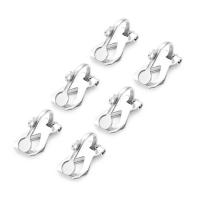 Stainless Steel Clip On Earring Finding, plated, fashion jewelry & for woman, nickel, lead & cadmium free, 12.70x8.80mm, Sold By PC
