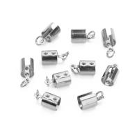 Stainless Steel Ribbon Crimp End, plated, DIY & different size for choice, more colors for choice, 10PCs/Bag, Sold By Bag