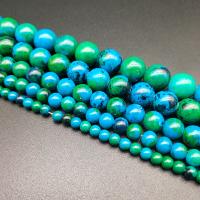 Perles Lapis Lazuli, Rond, poli, DIY & normes différentes pour le choix, bleu, Vendu par Environ 15 pouce brin