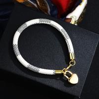 PU Leather Cord Bracelets, with Brass, fashion jewelry & for woman, more colors for choice, 205x5mm, Sold By Strand