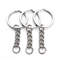 Stainless Steel Key Clasp, plated, DIY, 28mm, 5PCs/Bag, Sold By Bag