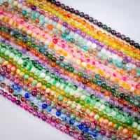 Mixed Gemstone Beads, Natural Stone, Round, polished, different size for choice, more colors for choice, Approx 0.39m/Strand, Sold By Strand