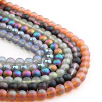 Fashion Glass Beads Round frosted Sold By Strand