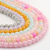 Natural Crackle Agate Beads, Round, more colors for choice, 6x6x6mm, 62PC/Strand, Sold By Strand