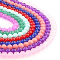 Jade Beads, farvet Jade, Runde, flere farver til valg, 62PC/Strand, Solgt af Strand
