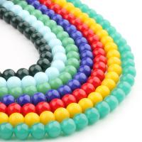 Fashion Glass Beads, Round, solid color, more colors for choice, 8x8x8mm, 48PC/Strand, Sold By Strand
