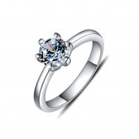 Sterling Silver Κοσμήματα δάχτυλο του δακτυλίου, 925 ασημένιο ασήμι, γυαλισμένο, διαφορετικό μέγεθος για την επιλογή & μικρο ανοίξει κυβικά ζιρκονία & για τη γυναίκα, ασήμι, 6mm, Sold Με PC