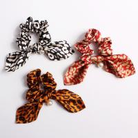 Bunny Ears Hair Scrunchies, Rubber Band, with Cloth & Plastic Pearl, for woman, more colors for choice, 100x35mm, Sold By PC