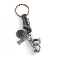 Bag Purse Charms Keyrings Keychains Faux Leather with Zinc Alloy Motorcycle plated fashion jewelry & Unisex Sold By PC