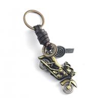 Porte-clés, Faux cuir, avec alliage de zinc, Placage, bijoux de mode, plus de couleurs à choisir, 130x70mm, Vendu par PC