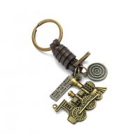 Bag Purse Charms Keyrings Keychains, Faux Leather, with Tibetan Style, Train, plated, fashion jewelry & Unisex, nickel, lead & cadmium free, 110x45mm, Sold By PC