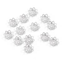 Stainless Steel Bead Cap Flower plated DIY & hollow 10mm Sold By Bag