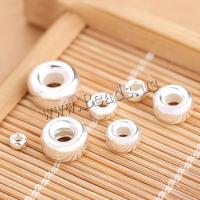 925 Sterling Silver Beads Donut gold color plated DIY Sold By PC