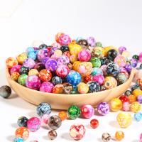 Miracle Acrylic Beads, Round, DIY & imitation porcelain, Random Color, Sold By Bag