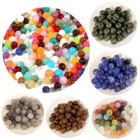 Mješoviti akril perle, Krug, možete DIY, više boja za izbor, 8mm, Rupa:Približno 1.8mm, 50računala/Torba, Prodano By Torba