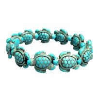 Turquoise Bracelet Turtle Unisex nickel lead & cadmium free Sold Per Approx 7.5 Inch Strand