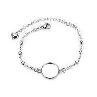 Stainless Steel Bracelet Finding plated fashion jewelry & for woman 215mm Sold By Bag