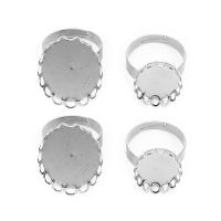 Stainless Steel Finger Ring, plated, Adjustable & DIY & different size for choice, 10PCs/Bag, Sold By Bag
