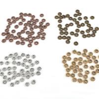 Tibetan Style Spacer Bead, plated, DIY, more colors for choice, nickel, lead & cadmium free, 6x2mm, Hole:Approx 2mm, 50PCs/Bag, Sold By Bag