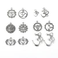 Tibetan Style Pendants, DIY & different size for choice & different styles for choice, silver color, nickel, lead & cadmium free, Hole:Approx 2mm, 10PCs/Bag, Sold By Bag