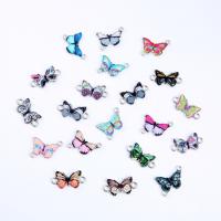Animal Zinc Alloy Connector Butterfly silver color plated DIY & for woman nickel lead & cadmium free Sold By PC
