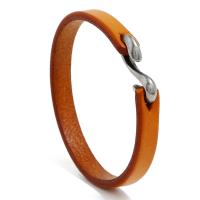Bracelet cordon en cuir, alliage de zinc, bijoux de mode & normes différentes pour le choix, plus de couleurs à choisir, Vendu par PC