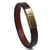 Bracelet cordon en cuir, Faux cuir, avec acier inoxydable, bijoux de mode, plus de couleurs à choisir, Vendu par PC