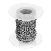 Stainless Steel Rolo Chain, plated, different size for choice, more colors for choice, 10Yards/Spool, Sold By Spool