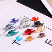 Fashion Glass Beads, Teardrop, plated, DIY & different size for choice & faceted, more colors for choice, 10PCs/Bag, Sold By Bag