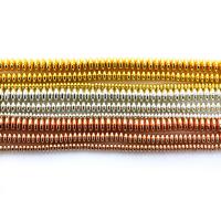 Ikke-magnetiske Hæmatit perler, Flad Rund, forgyldt, du kan DIY & forskellig størrelse for valg, flere farver til valg, Hole:Ca. 1mm, Solgt af Bag