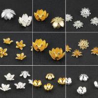 Messing Perlenkappe, Blume, plattiert, DIY & verschiedene Stile für Wahl, keine, frei von Nickel, Blei & Kadmium, verkauft von PC