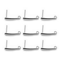 Stainless Steel Earring Stud Component, plated, DIY, 11mm, 30PCs/Bag, Sold By Bag