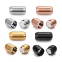 Rustfrit stål magnetlås, Stainless Steel, forgyldt, du kan DIY, flere farver til valg, Indvendig diameter:Ca. 6mm, Solgt af PC