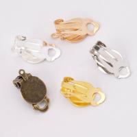 Iron Clip On Earring Finding, plated, DIY, more colors for choice, nickel, lead & cadmium free, 10mm, 50PCs/Bag, Sold By Bag
