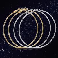 Brass Hoop Earring Donut plated & for woman nickel lead & cadmium free Sold By Bag