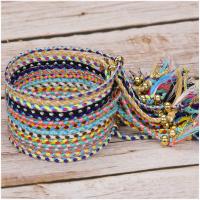Friendship Bracelet, Cotton Thread, with Copper, more colors for choice, 5Strands/Lot, Sold By Lot