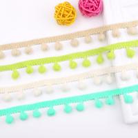 Lace Trim & Ribbon, Polyamide, with fluffy ball & DIY, more colors for choice, 1.9CM, 20Yards/Strand, Sold By Strand