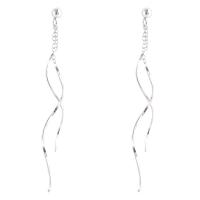Fashion Fringe Earrings, Brass, platinum plated, for woman, nickel, lead & cadmium free, 45mm, Sold By Pair