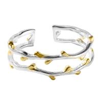 Brass δάχτυλο του δακτυλίου, Ορείχαλκος, επιπλατινωμένα, Διπλό επίπεδο & ρυθμιζόμενο & για τη γυναίκα, νικέλιο, μόλυβδο και κάδμιο ελεύθεροι, 5.50mm, Μέγεθος:5.5, Sold Με PC