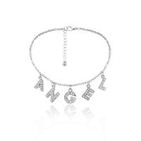 Iron Necklaces plated fashion jewelry & micro pave cubic zirconia & for woman nickel lead & cadmium free Sold By PC