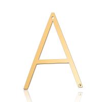 Stainless Steel Letter Pendants, Alphabet Letter, gold color plated, DIY & different styles for choice & double-hole, more colors for choice, Sold By PC