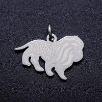 Stainless Steel Animal Pendants Lion plated DIY Sold By PC