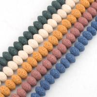 Natural Lava Beads, Round, more colors for choice, nickel, lead & cadmium free, 13x9mm, 46PCs/Strand, Sold By Strand
